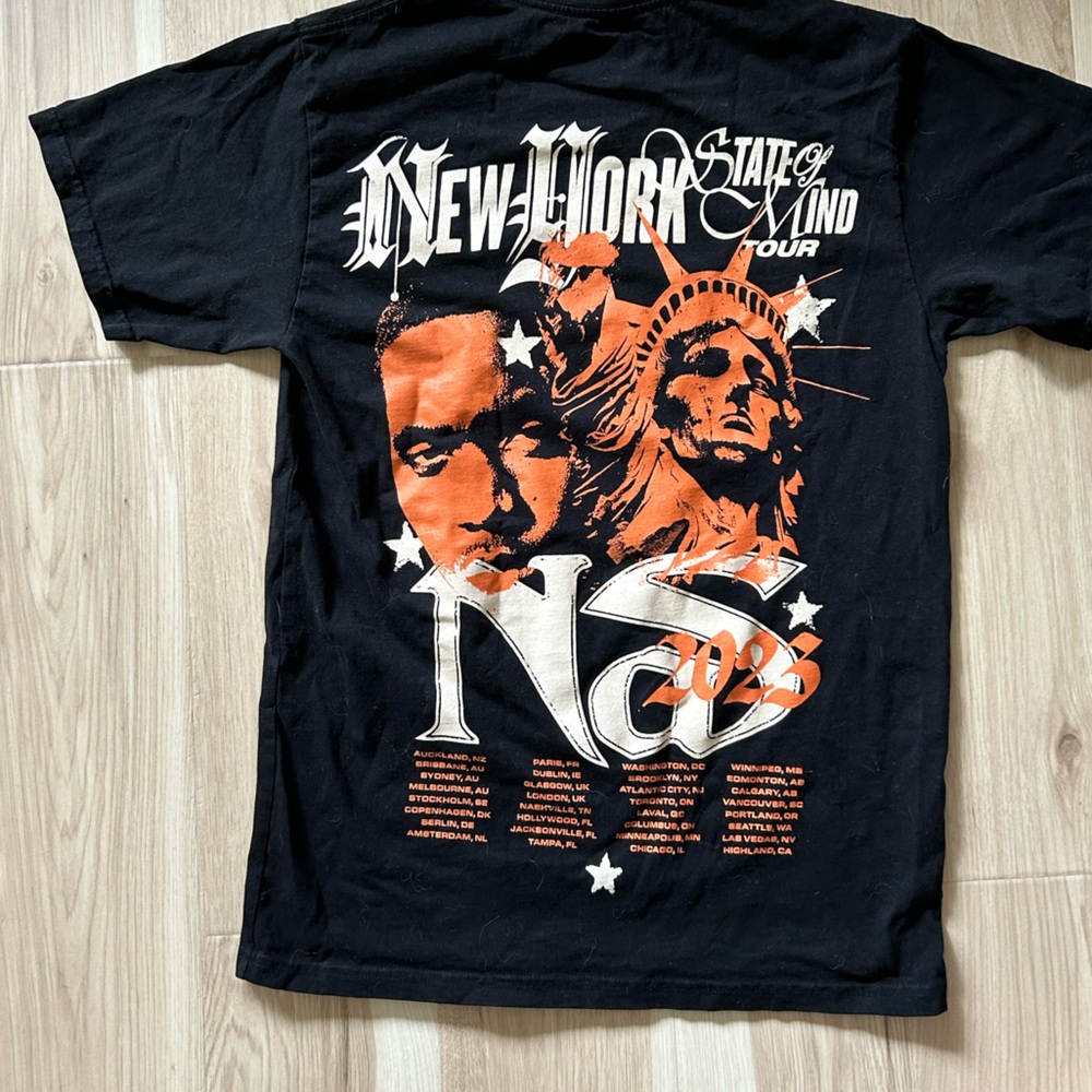 Nas New York State Of Mind Tour 2023 T-shirt Small
